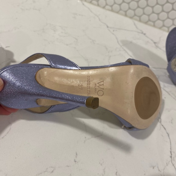 WO Milano - made in Italy blue metallic heels - Picture 4 of 8